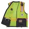 Ergodyne Two-Tone/Black Bottom Safety Vest S, M Class 2 U Back, , Zipper 2 Mic Tab, ID Window 8251HDZBK - alternate 4
